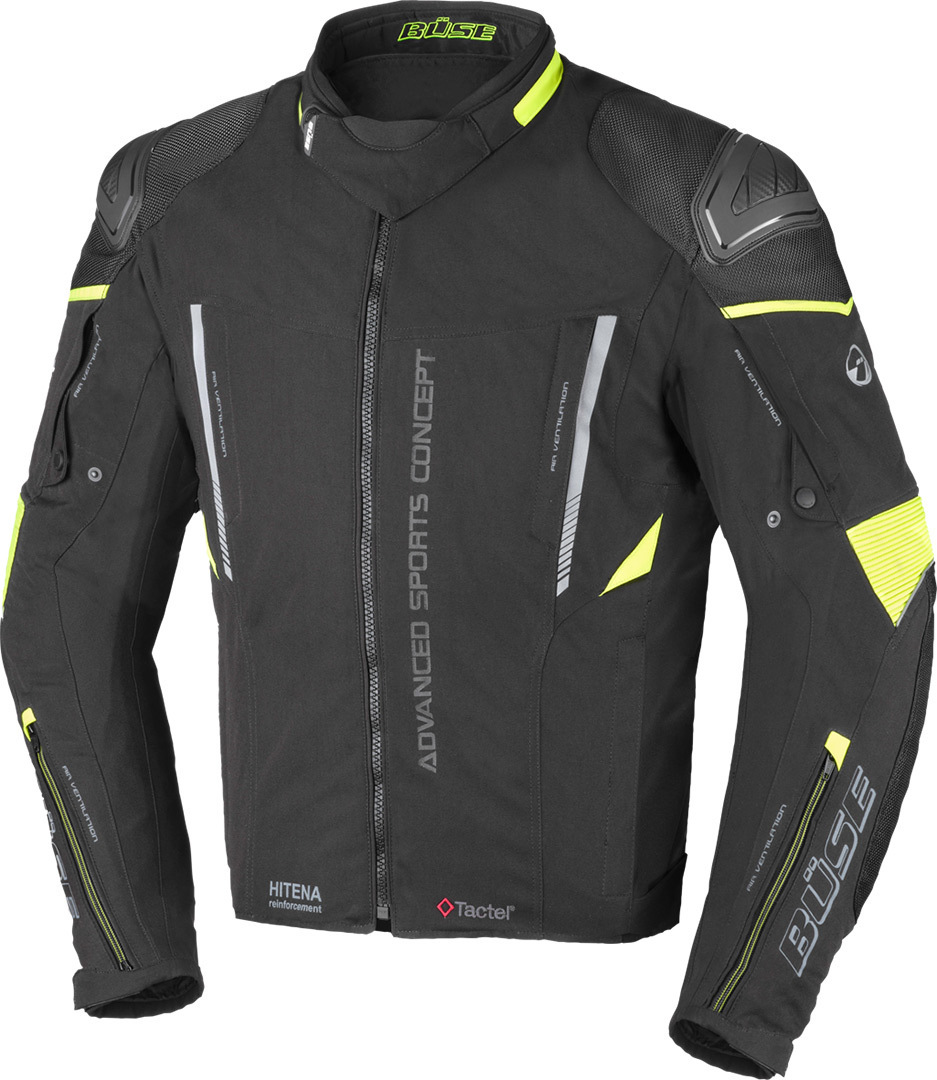 Büse Rocca Motorcycle Textile Jacket black/yellow 60 Figure 1