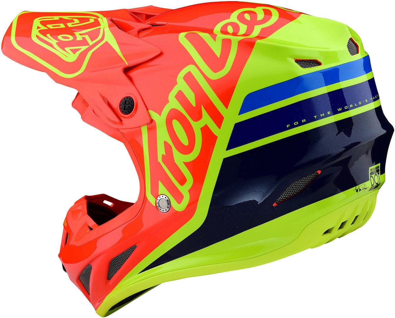 Troy Lee Designs SE4 Silhouette MIPS Motocross Helm orange/gelb S Abbildung 7