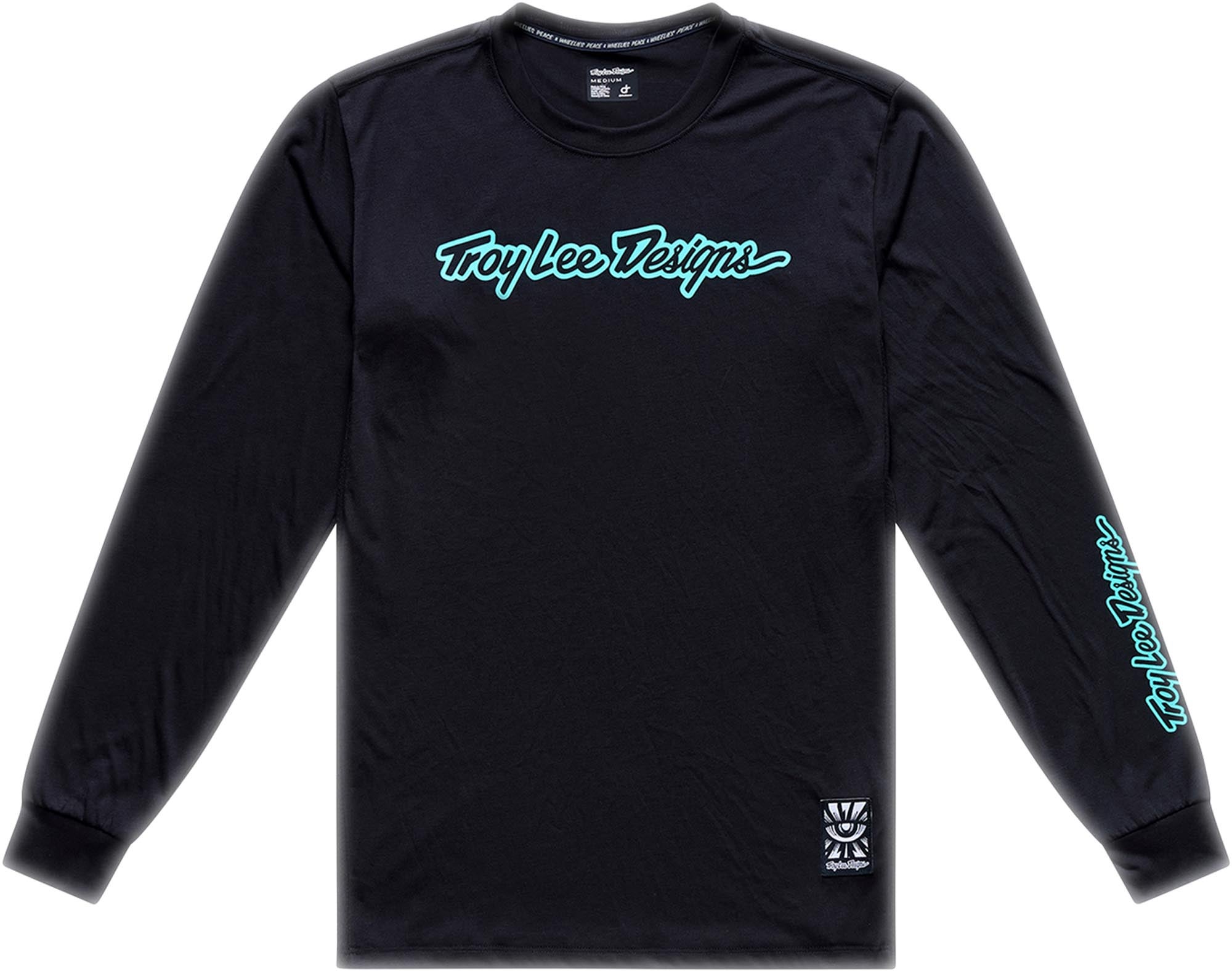 Troy Lee Designs Skyline Ride Signature Langærmet Sort/turkis XXL Figur 1