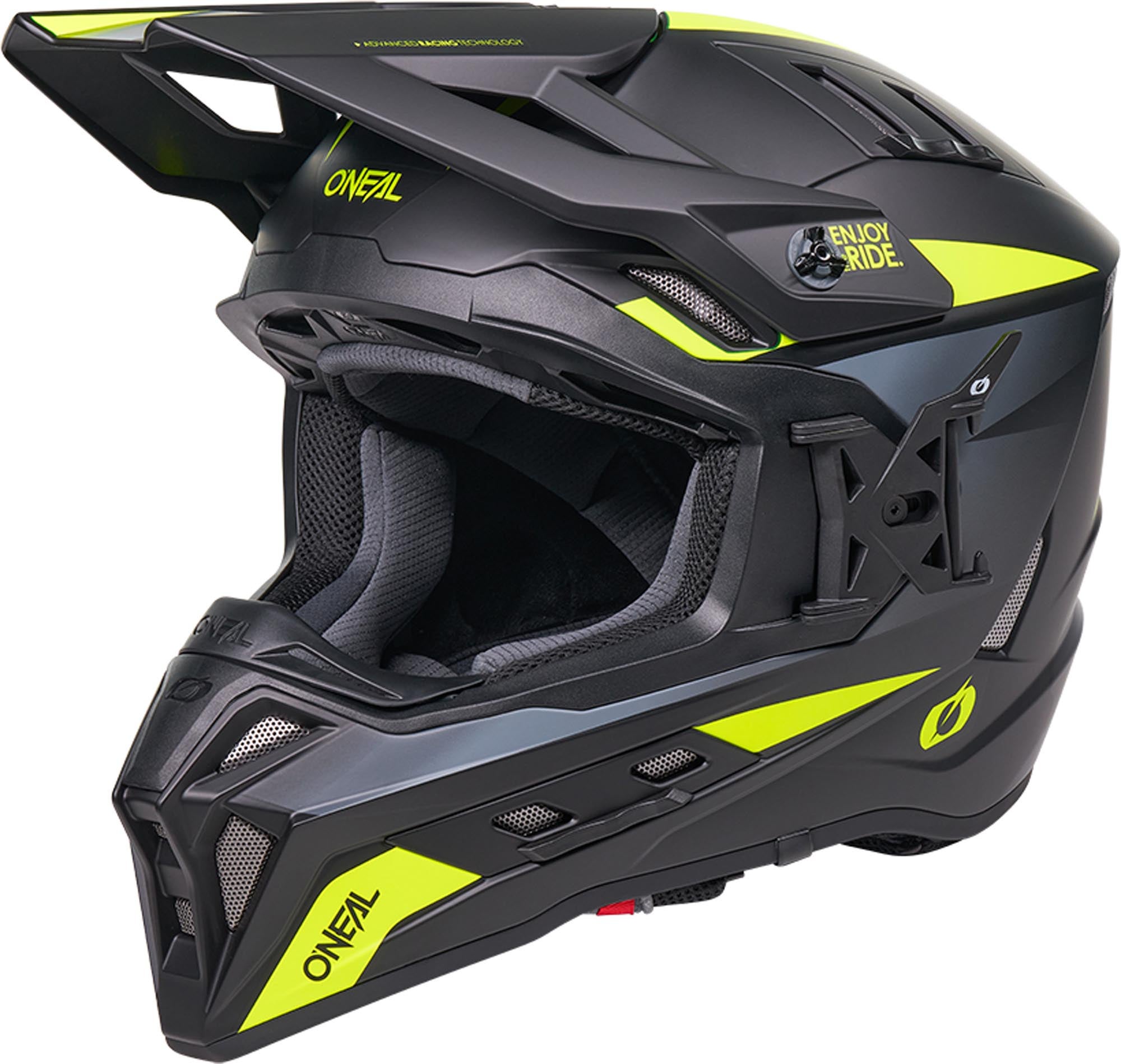 Oneal EX-SRS Magma Casque de motocross Noir/Néon/Jaune S (55/56) Figure 1