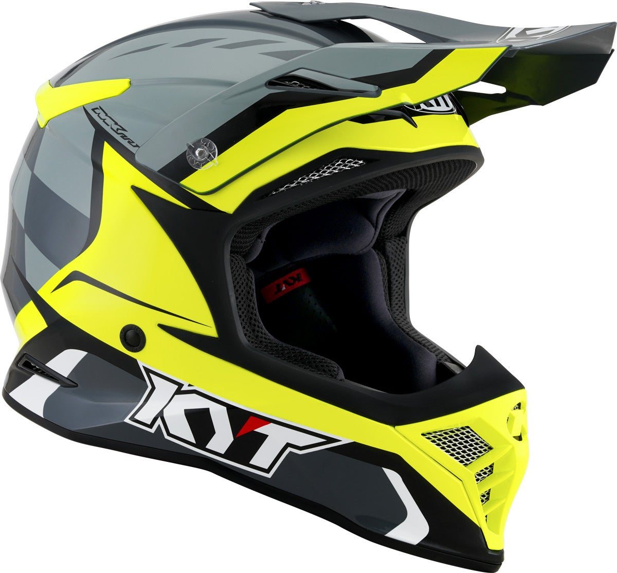KYT Skyhawk Glowing Motocross Helm grau/gelb S (55/56) Abbildung 3