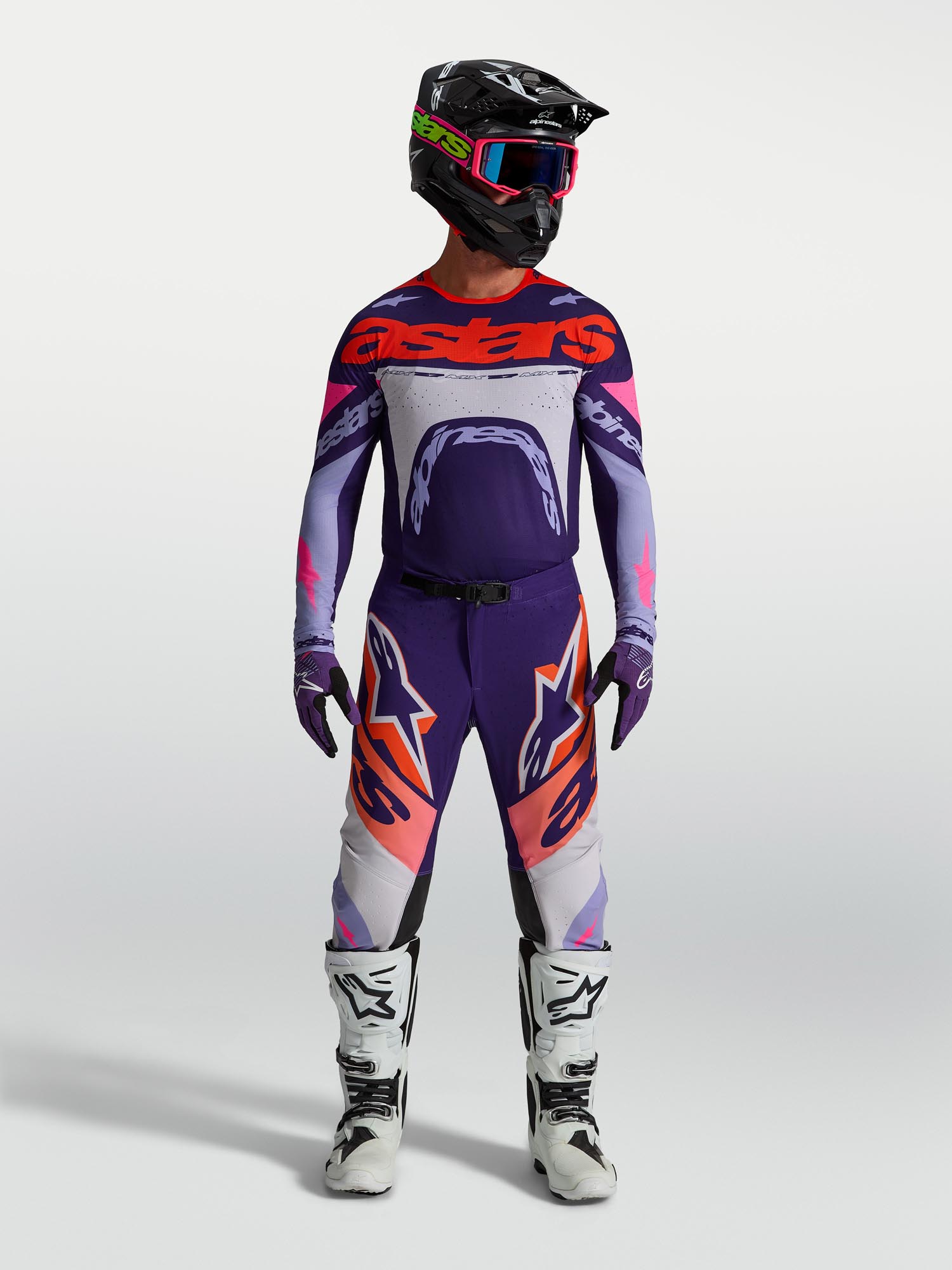 Alpinestars Supertech Dyna Maillot Motocross violet/rose M Figure 6