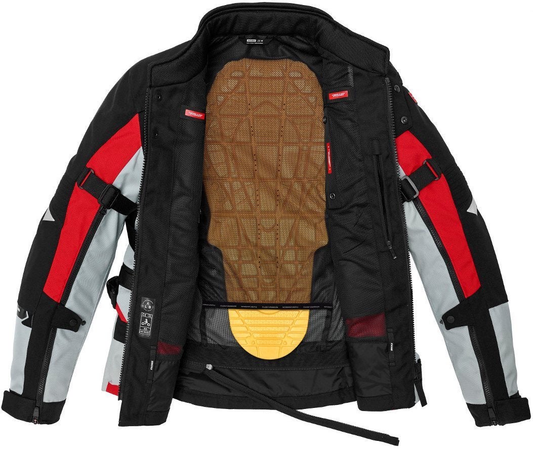 Spidi H2Out Allroad Motorcycle Textile Jacket black/grey/red XXL Figure 6