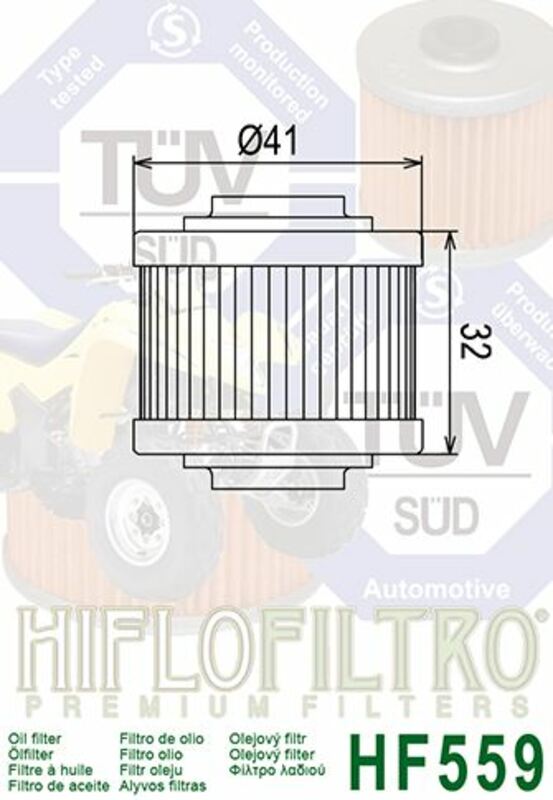Hiflofiltro Oljefilter - HF559 Figur 4