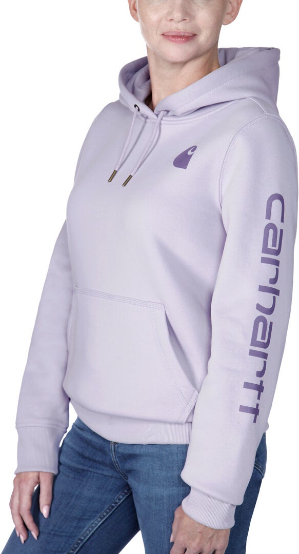 Carhartt Clarksburg Logo Ladies Hoodie white/purple XL Figure 3
