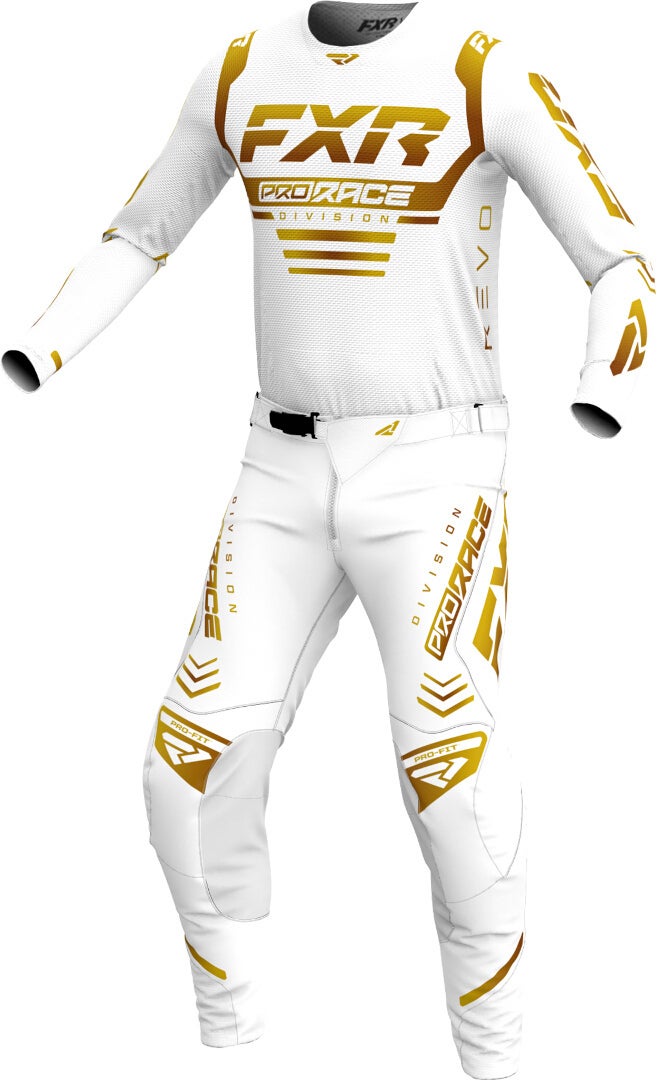 FXR Revo 2024 Calça Motocross branco/dourado 32 Figura 5