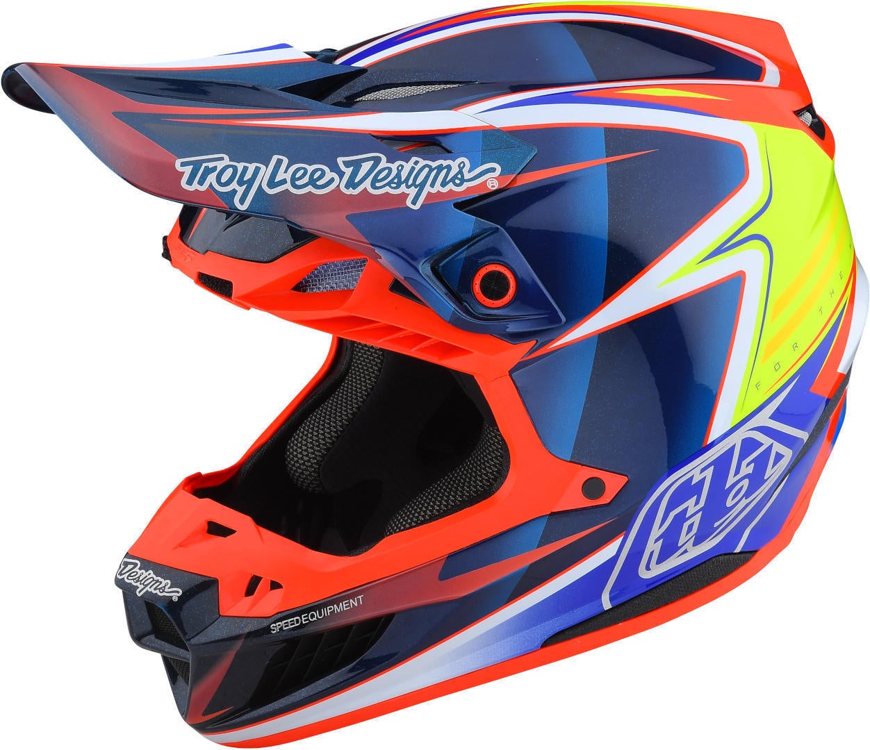 Troy Lee Designs SE5 MIPS Carbon Lines Casco Motocross blu/rosso L (58/59) Figura 2