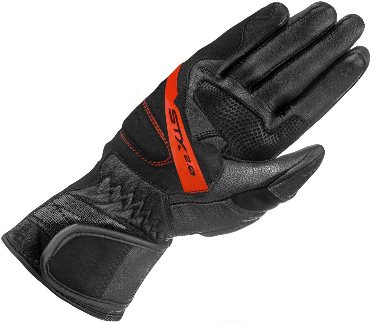 SHIMA STX 2.0 perforerede motorcykelhandsker sort/rød M Figur 2