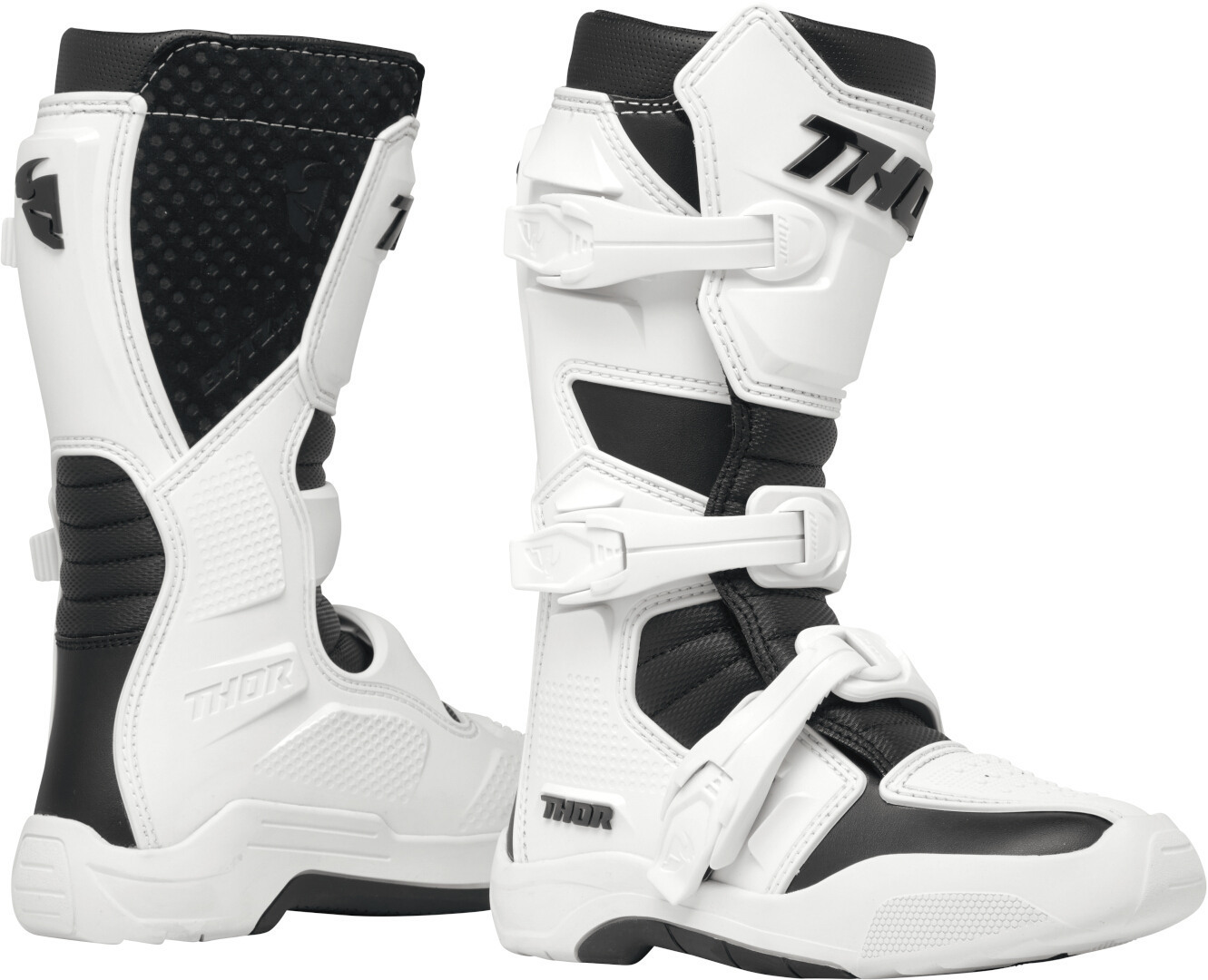 Thor Blitz XR MX Motokrosové boty pro mládež bílá/černá 4 Obrázek 1