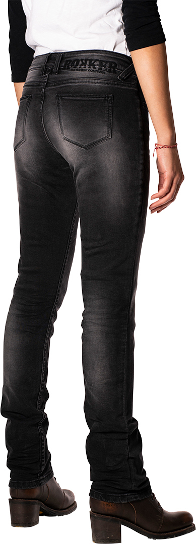 Rokker The Donna Black Damer Motorcykel Jeans 34 L32 Figur 2