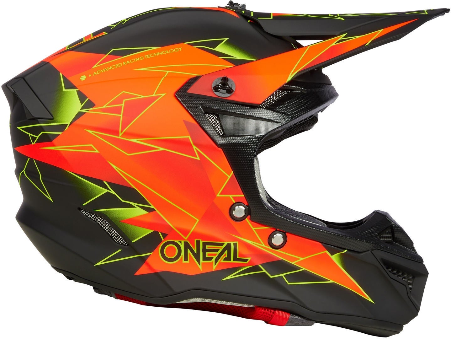 Oneal 5Series Polyacrylite Surge Casco Motocross nero/rosso L (59/60) Figura 3