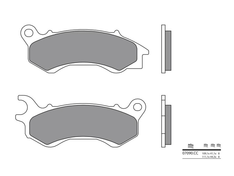 Brembo S.p.A. Bromsbelägg Scooter kolkeramik - 07090CC Figur 1