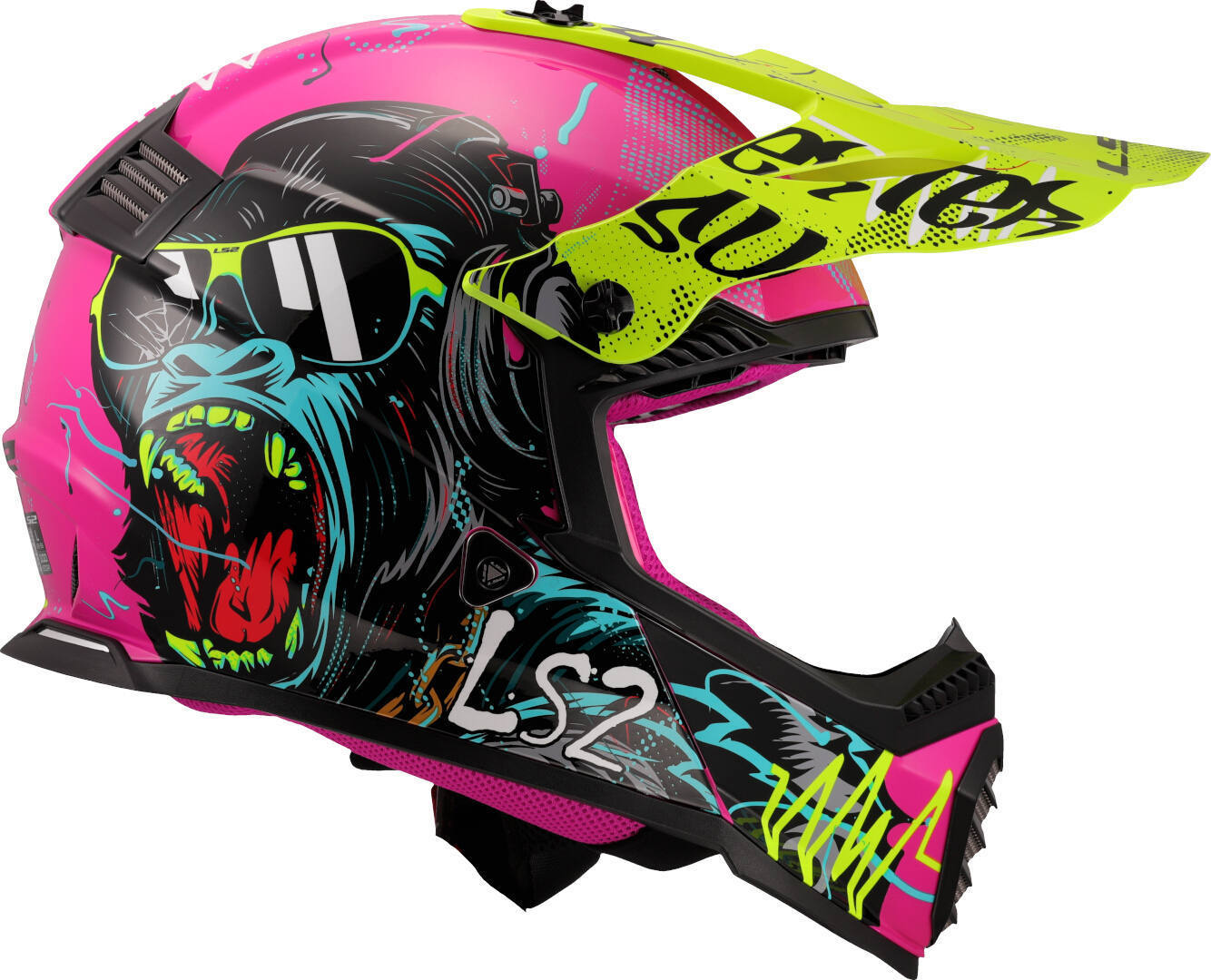 LS2 MX437 Fast Evo II Mini Gorilla Kinder Motocross Helm Y/S (47/48) Abbildung 6