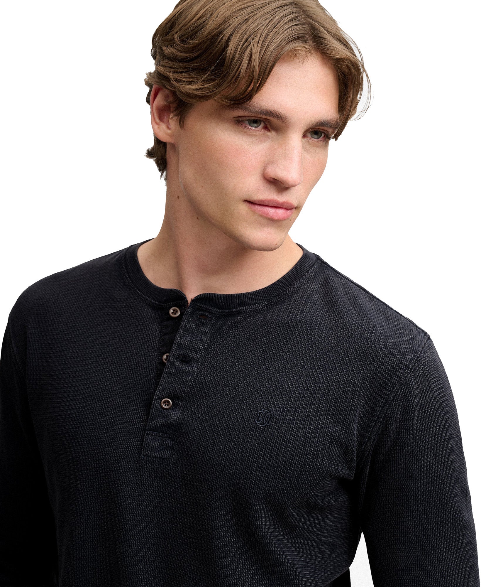 Superdry & Co Waffle Henley Camicia a maniche lunghe blu XL Figura 3