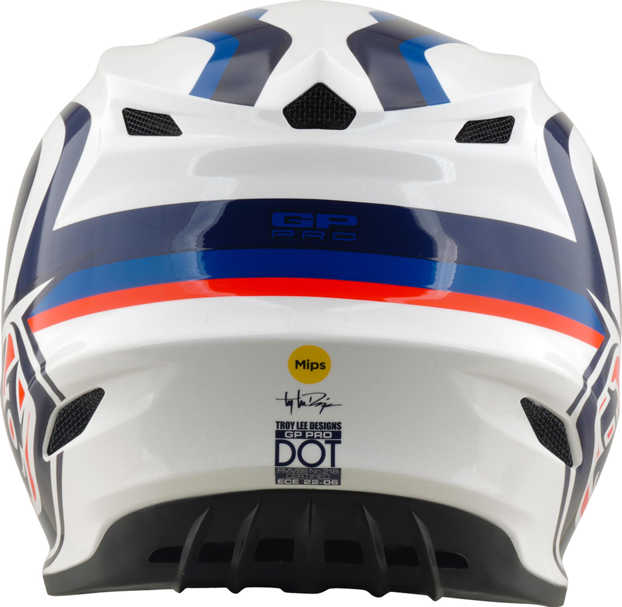Troy Lee Designs GP Pro MIPS Slides Motocross čelada belo/modro XL (60/61) Slika 5