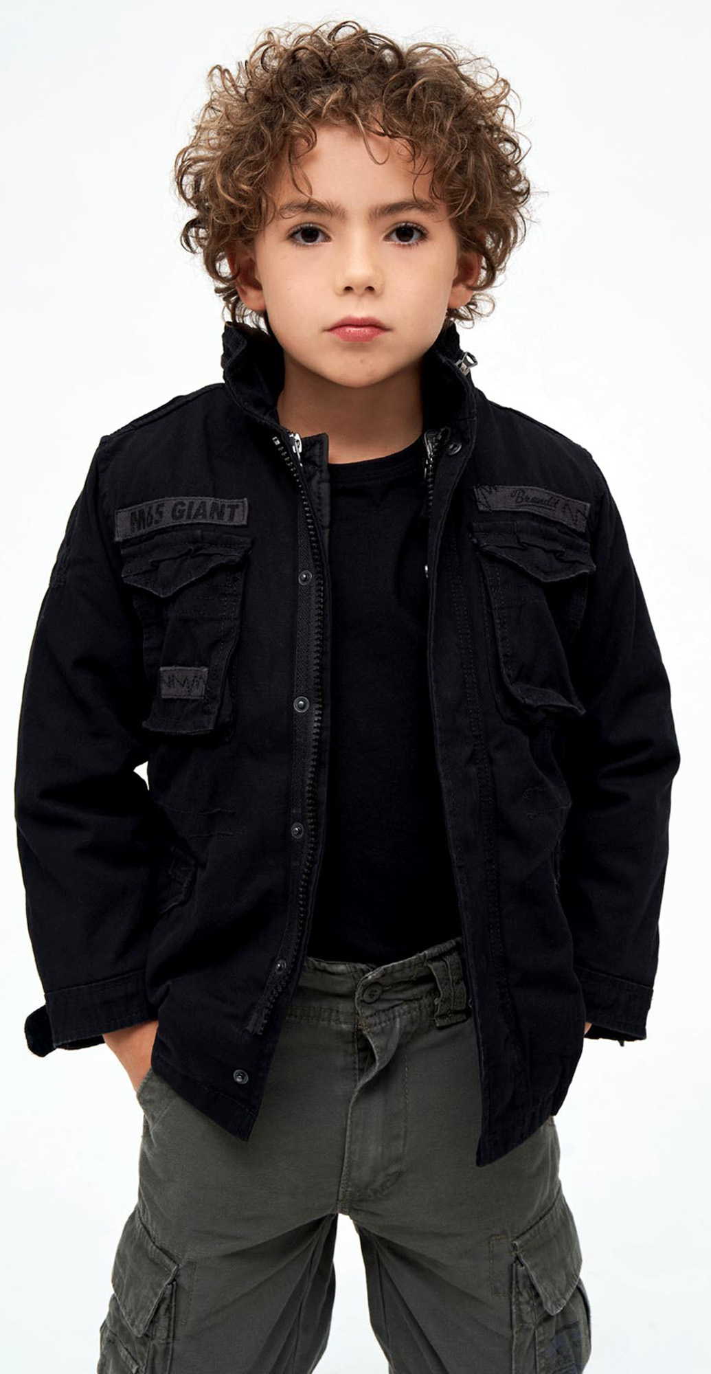 Brandit M65 Giant Veste pour enfants noir 122-128 Figure 7