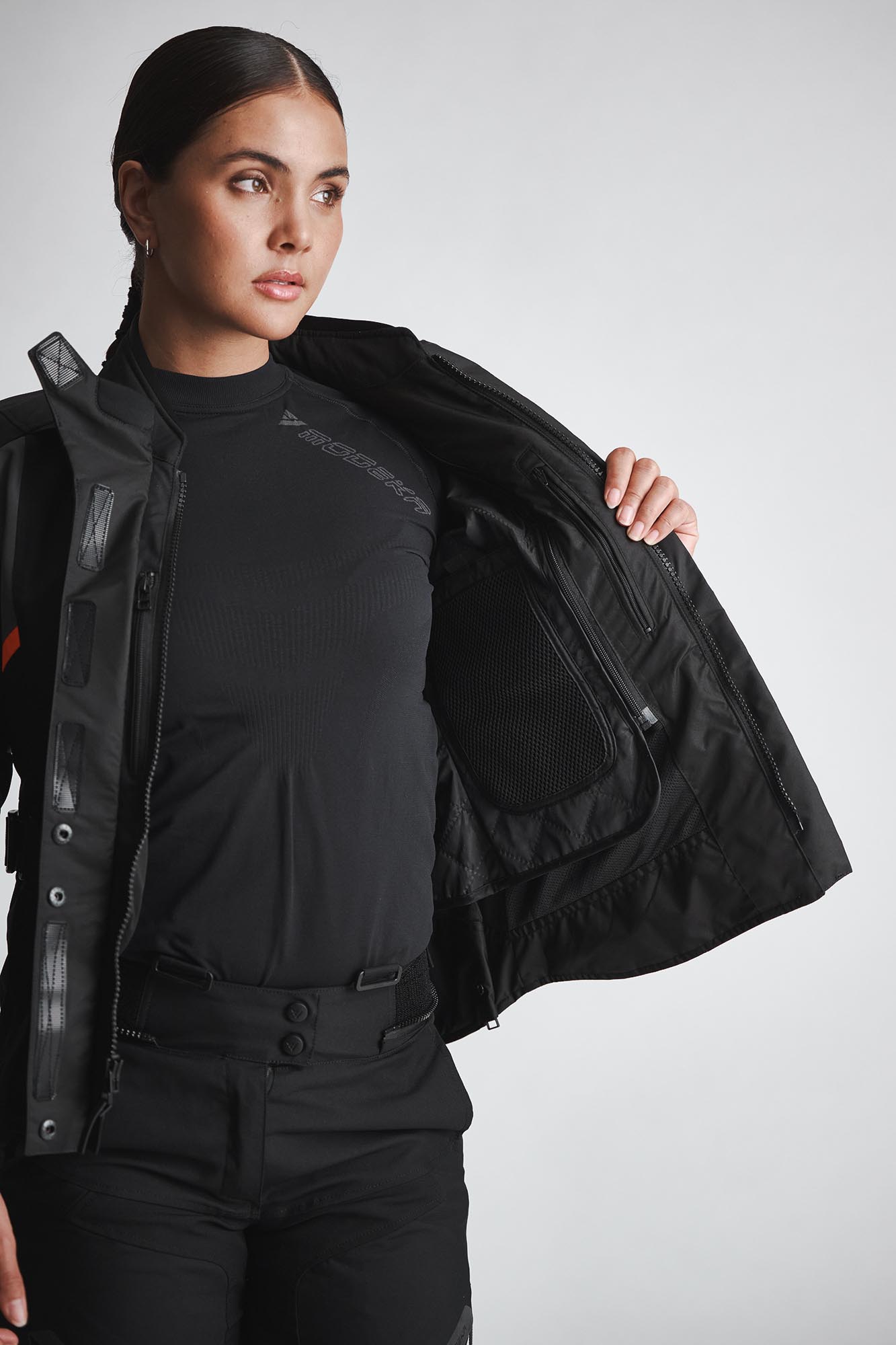 Modeka Striker III Damen Motorrad Textiljacke schwarz/hellgrau 46 Abbildung 6