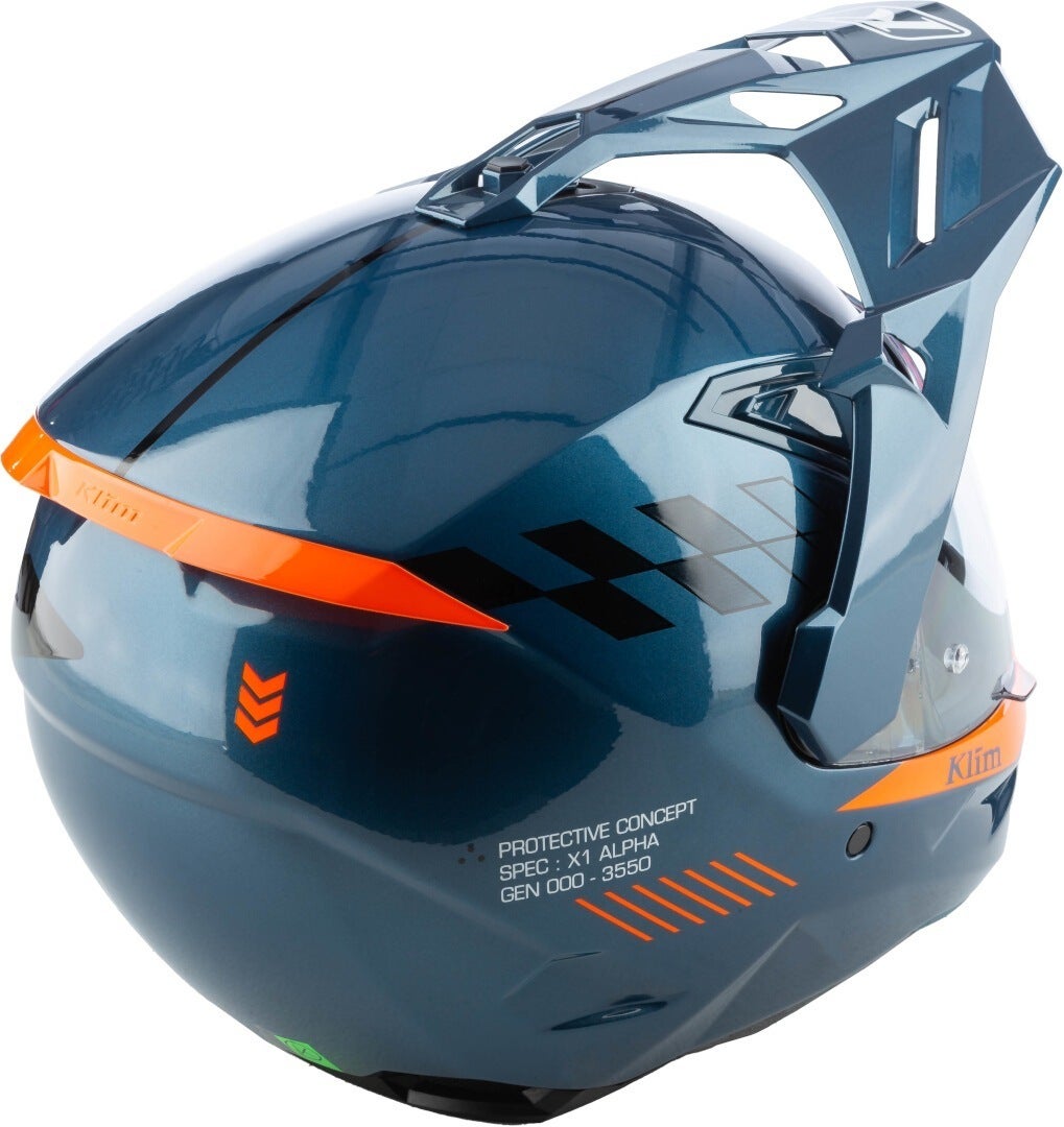 Side view of Klim X1 Alpha Carbon Enduro Helm