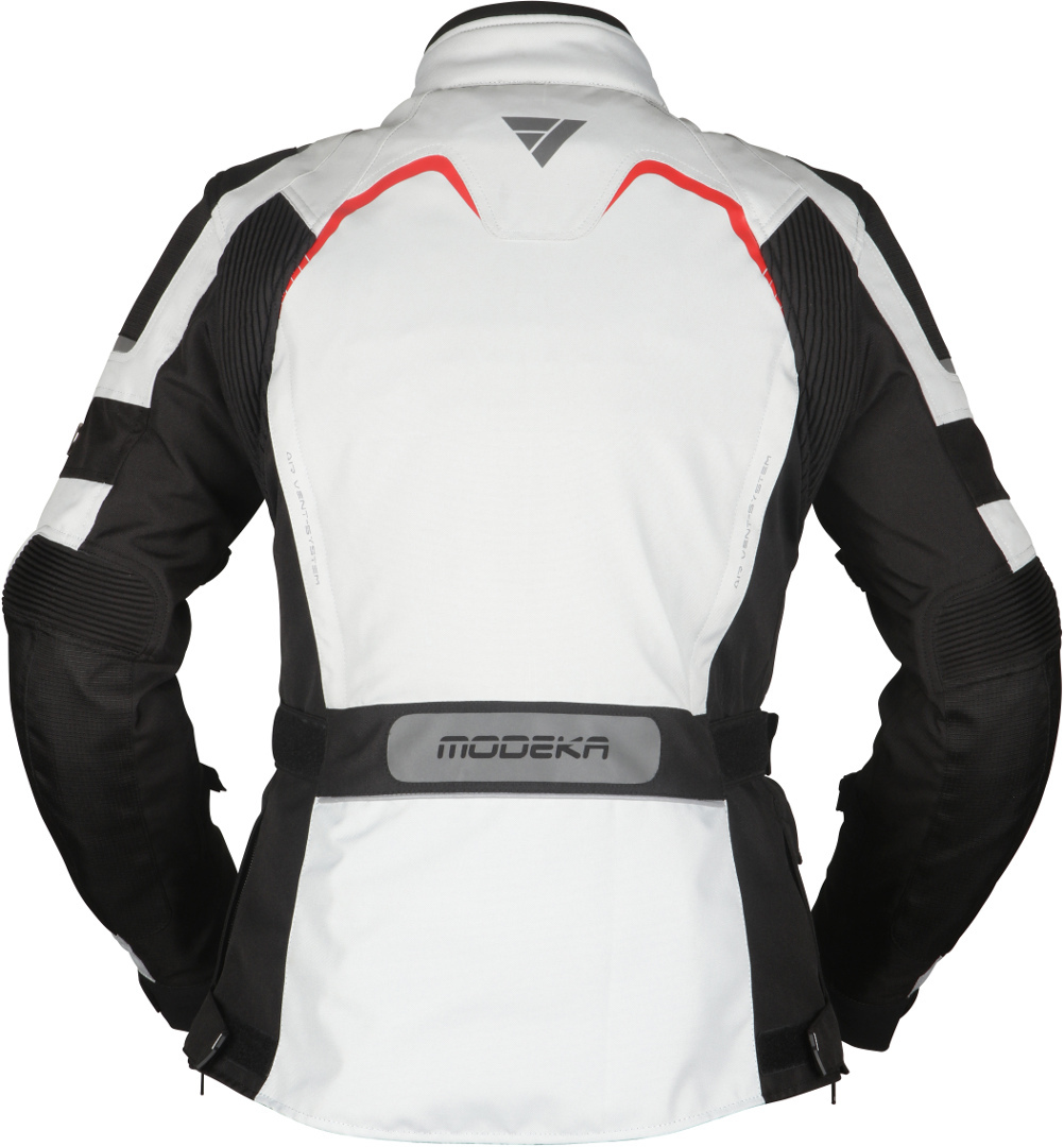 Modeka Elaya Damen Motorrad Textiljacke hellgrau/schwarz 42 Abbildung 2