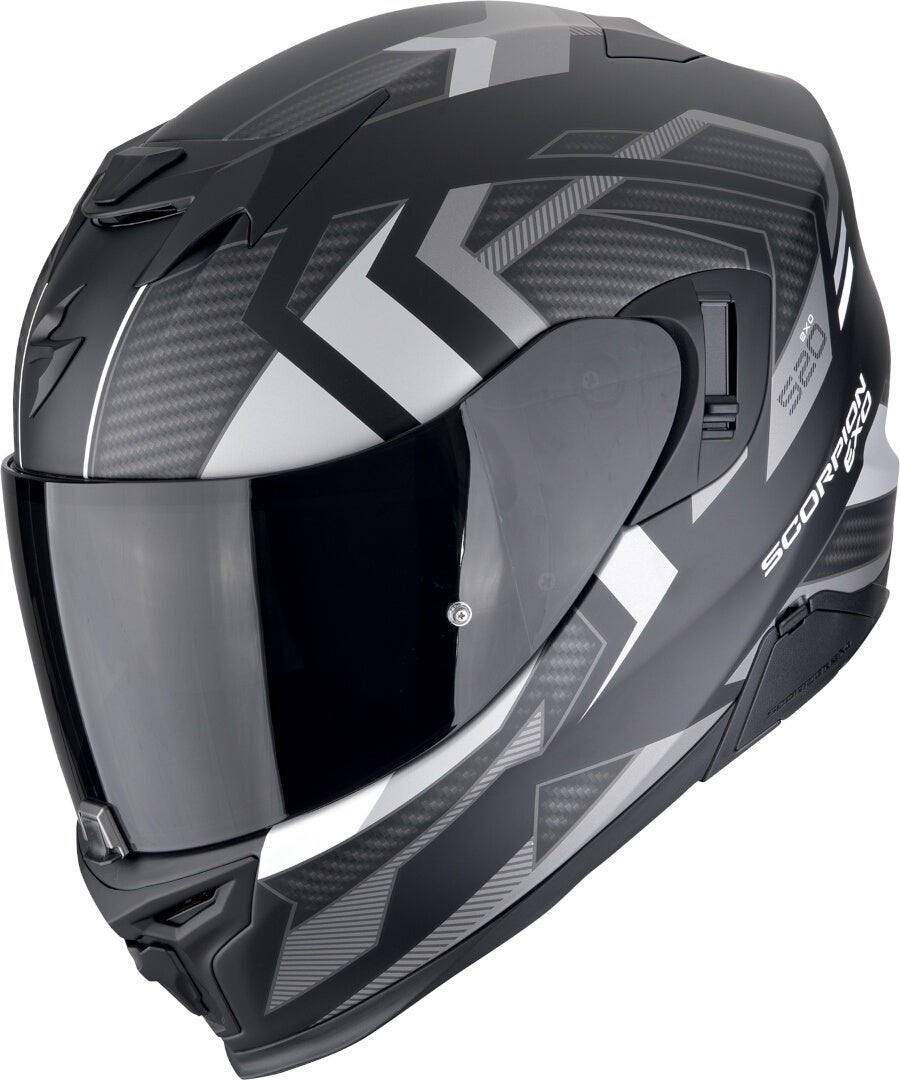 Scorpion EXO-520 Evo Air Sensus Casco nero opaco/argento S (55/56) Figura 1