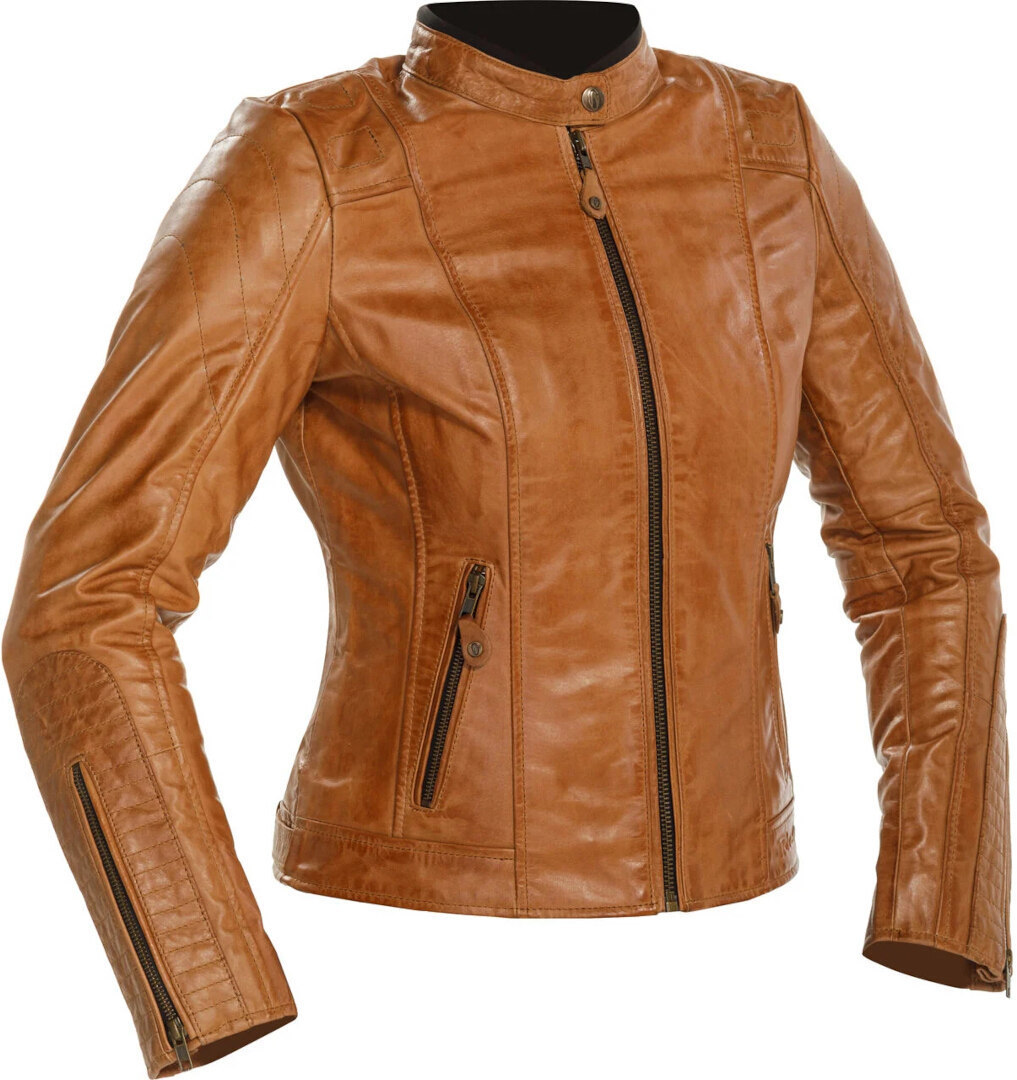 Richa Lausanne Jachetă de piele pentru motociclete pentru doamne Maro deschis 36 Figura 1