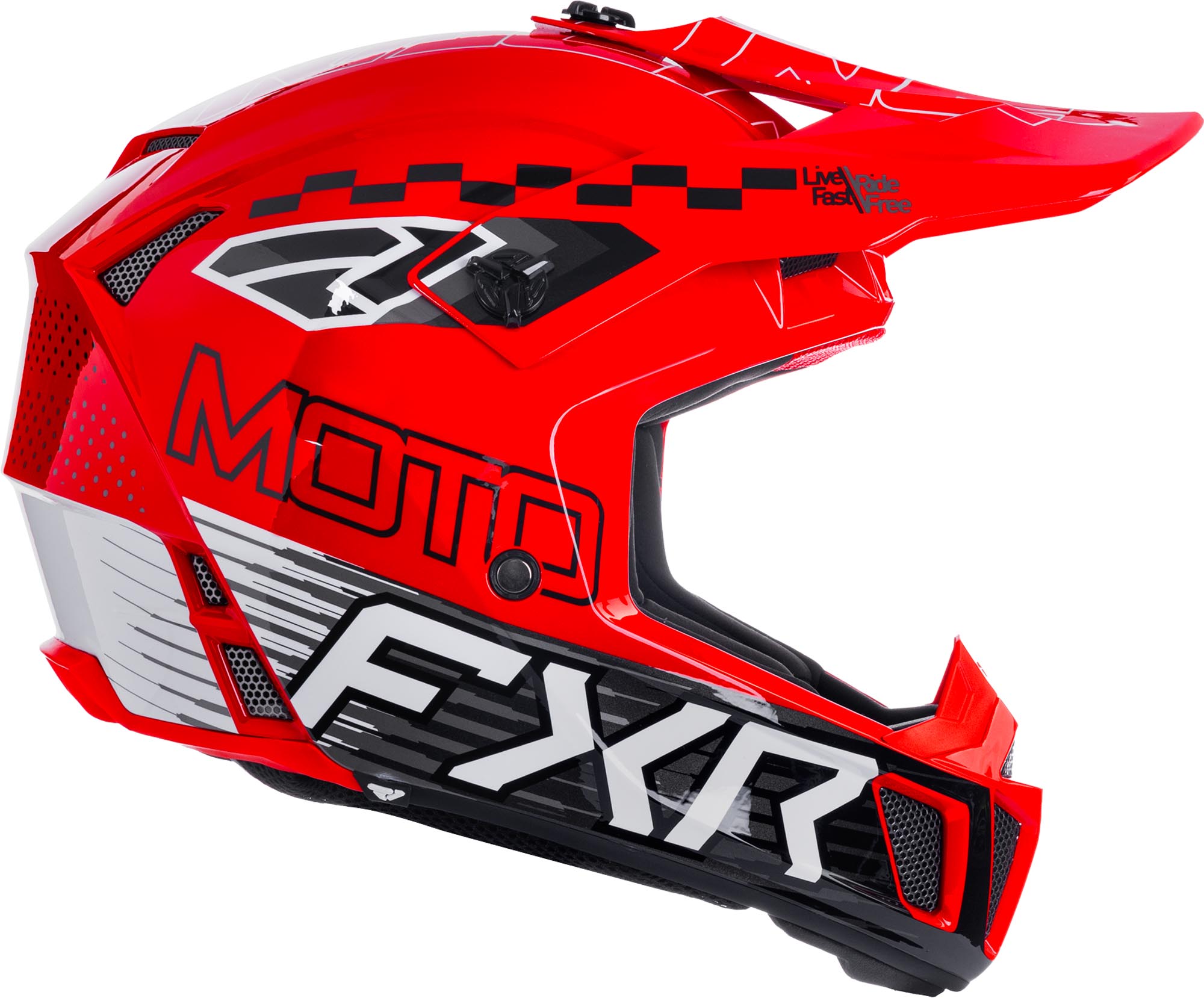 FXR Clutch Logo Capacete de motocross juvenil vermelho L Figura 3