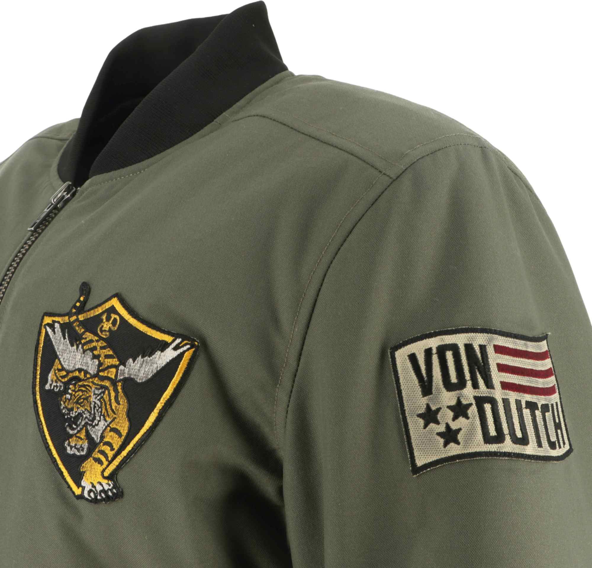 Side view of Von Dutch X Helstons Fight Motorcycle Textile Jacket
