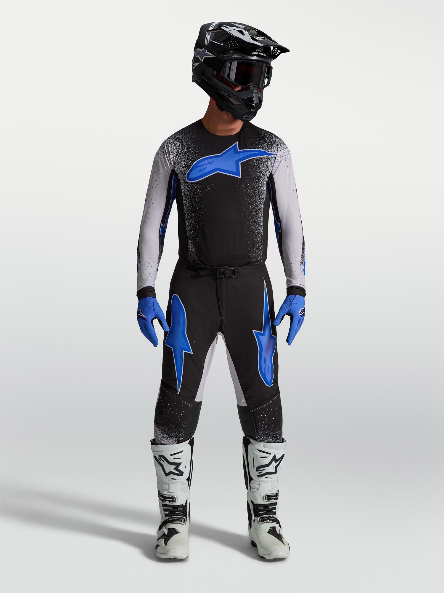 Alpinestars Supertech Hiten AFD Motocross Jersey schwarz/blau/lila XL Abbildung 6