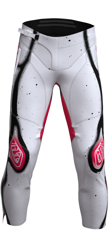 Troy Lee Designs GP Pro Membrane Ungdomsbyxor - Vita/Infraröda Figur 3