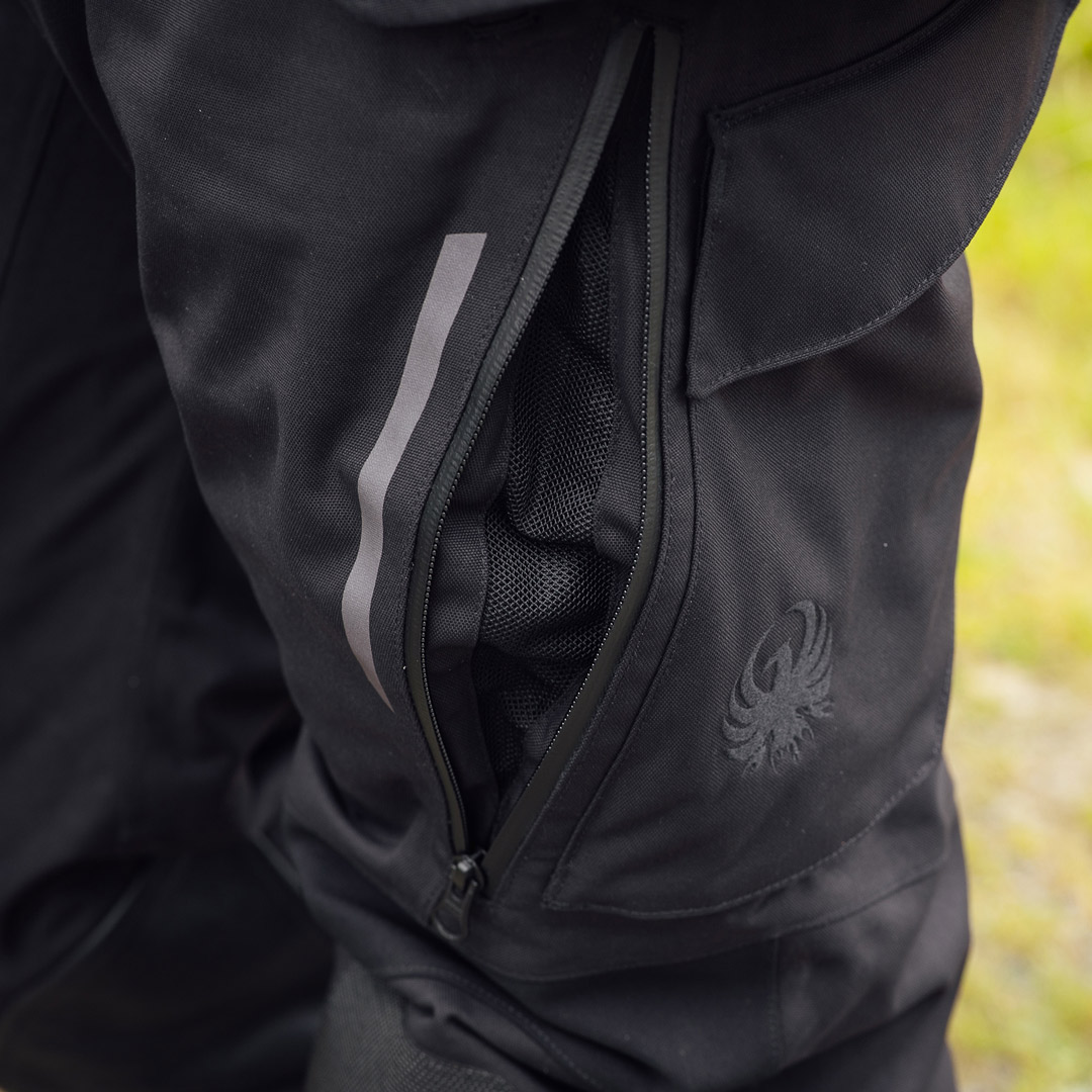 Side view of Merlin Akashi Pro D30 Laminate Motorcycle Textile Pants