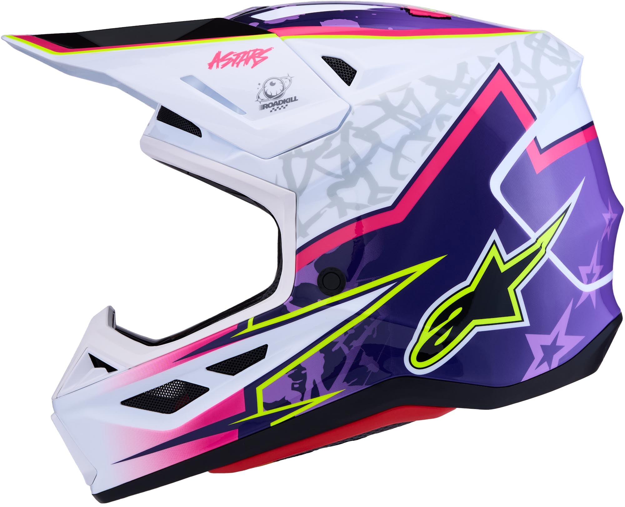 Alpinestars S-M7 Blaster Motocrosshelm wit/roze/paars S (55/56) Figuur 2
