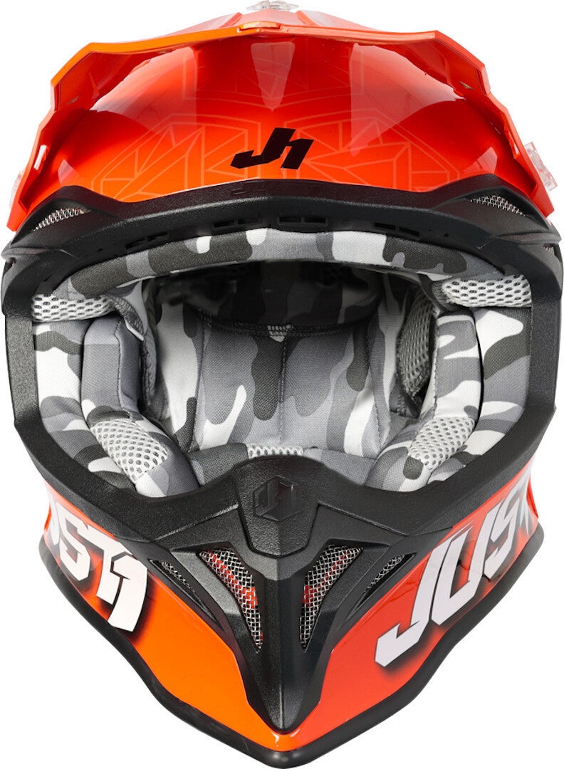 Just1 J39 Kinetic Motocross Helm orange/schwarz S (55/56) Abbildung 4
