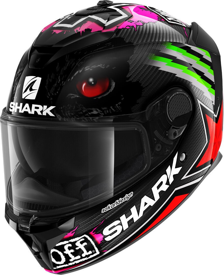 Shark Spartan GT Carbon Replica Redding Signature Шлем красный/зелёный М (57/58) Рисунок 1
