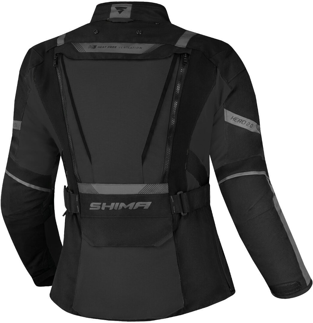 SHIMA Hero 2.0 imperméable à l’eau dames moto textile veste noir S Figure 2