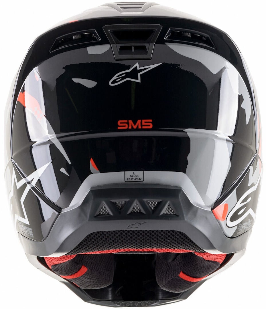 Alpinestars S-M5 Rover Motocross Helmet black/grey/red M (57/58) Figure 4