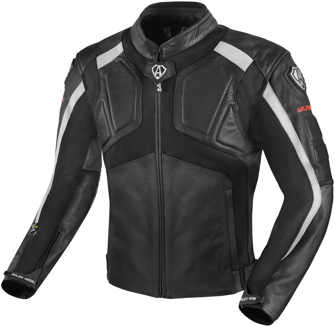 Arlen Ness Sportivo Motorcycle Leather Jacket black/white 52 Figure 1