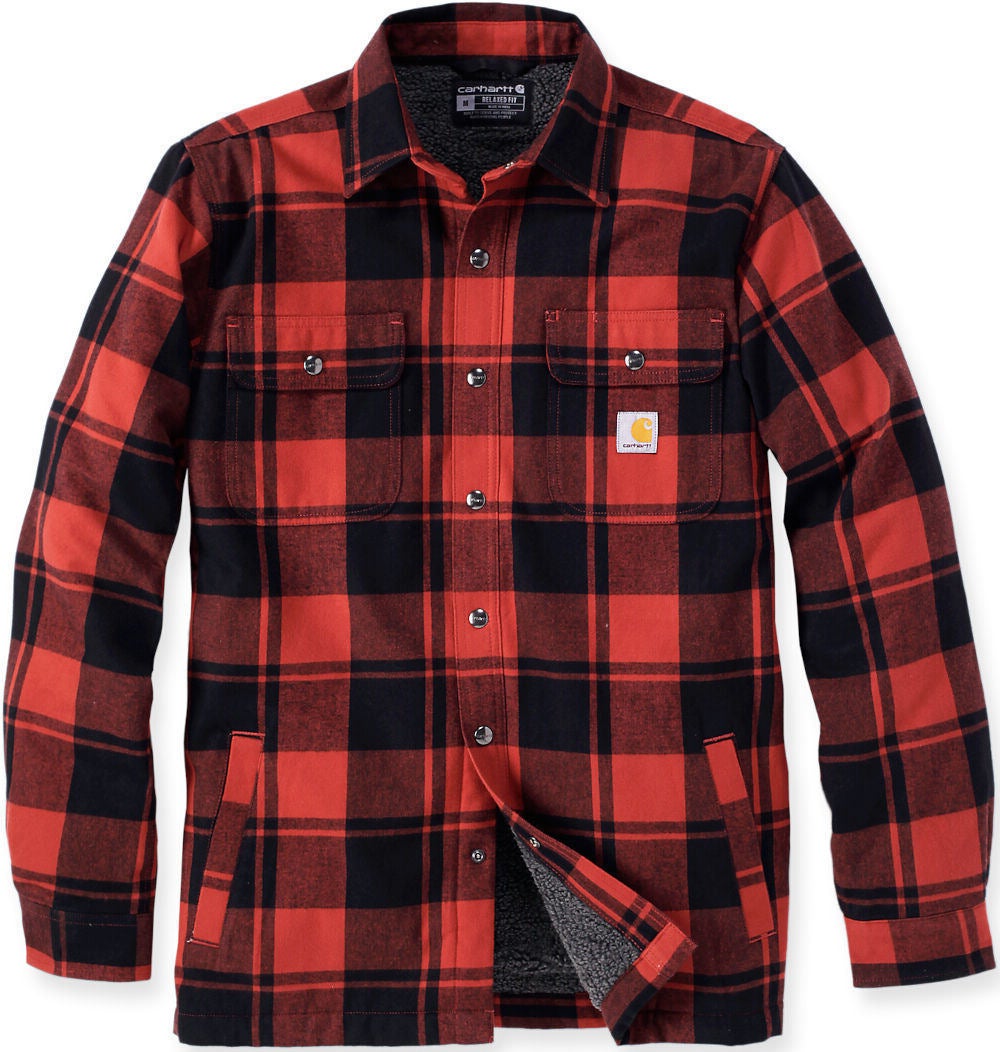 Carhartt Heavyweight Flannel Sherpa Camicia rosso L Figura 1