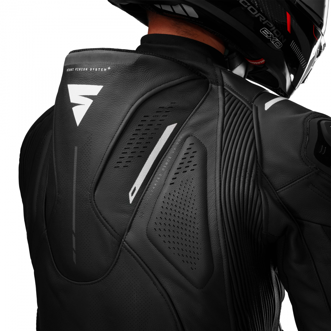 SHIMA Mission ST Veste en cuir moto Noir/Blanc 58 Figure 14