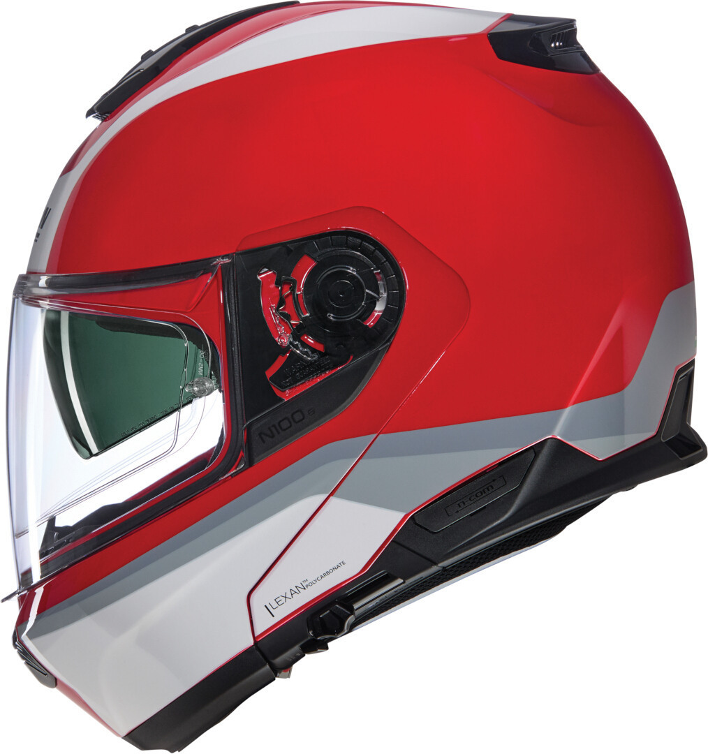 Nolan N100-6 Incognito N-Com Cască argintiu/roșu/alb XXS (54) Figura 2