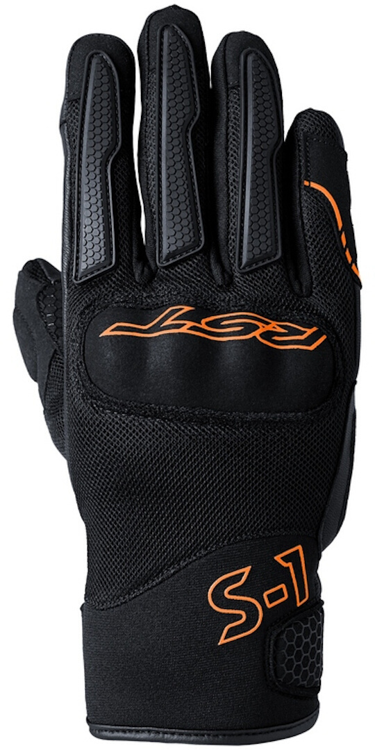 RST S1 Mesh Motorfiets handschoenen Zwart/oranje L Figuur 1