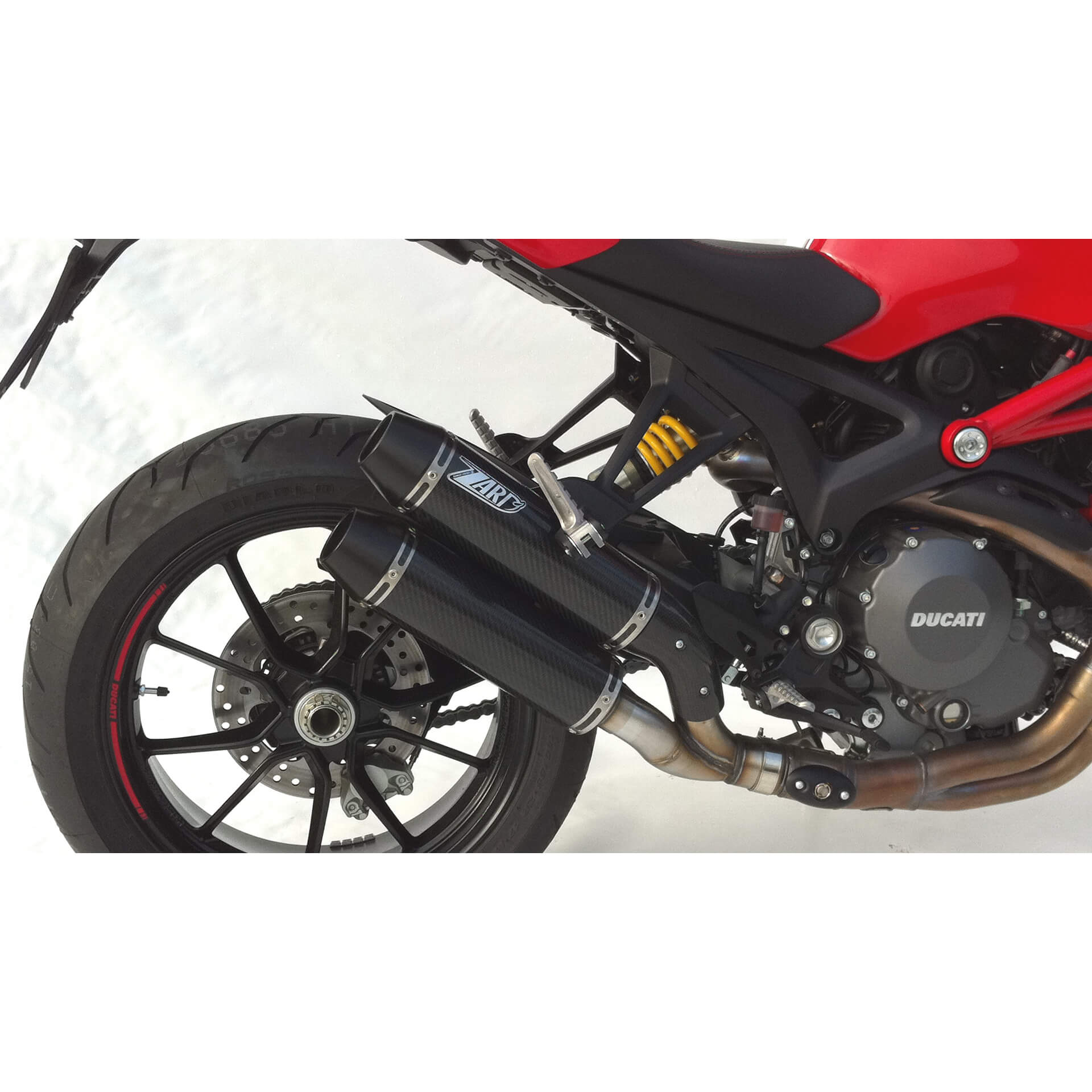 ZARD Slip no silenciador traseiro, Ducati Monster 1100 Evo, 12-13 Artigo principal Figura 1
