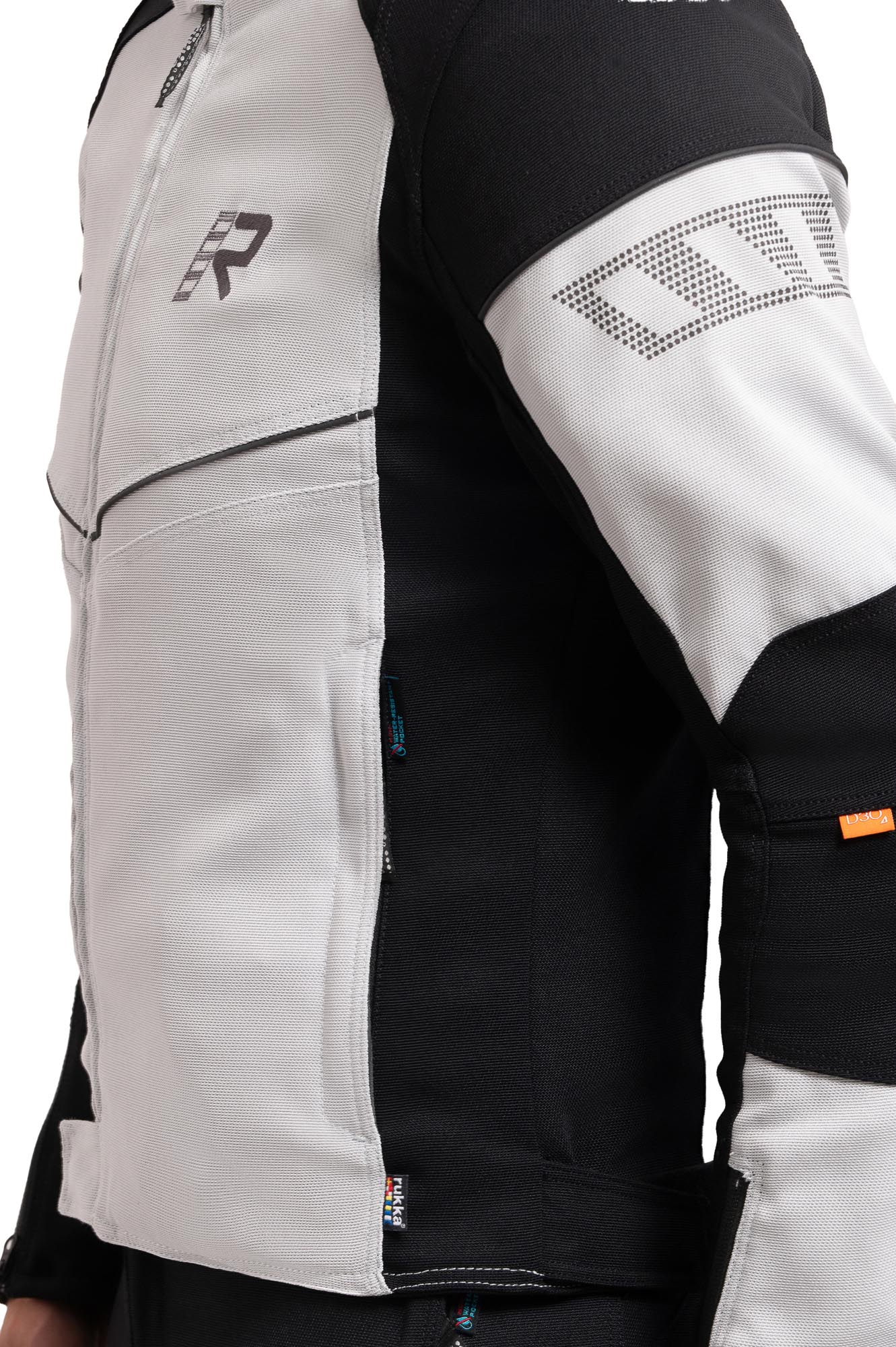 Rukka AirGobi 2.0 Motorfiets textiel jas lichtgrijs/zwart 64 Figuur 3