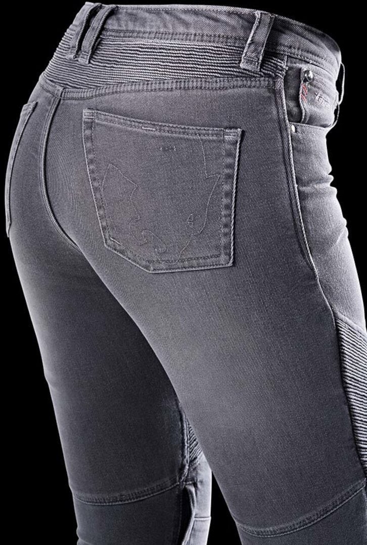 Furygan Purdey Evo Slim Dame Motorcykel Jeans grå 30/30 Figur 8