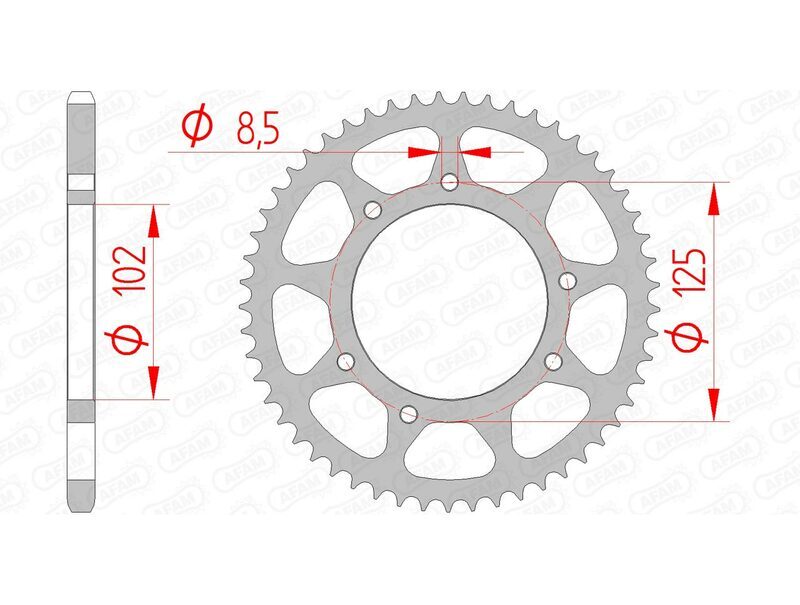 AFAM Standard 420R1 11/59 kædesæt - standard krone Figur 3
