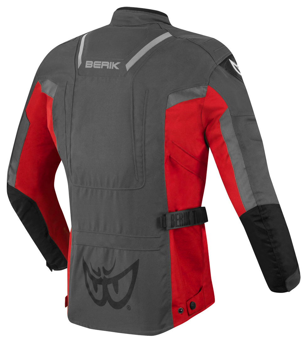 Berik Tourer Wasserdichte Motorrad Textiljacke grau/rot 58 Abbildung 2
