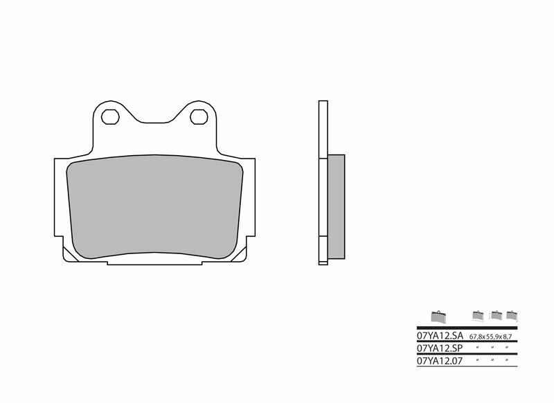 Brembo S.p.A. Vägbromsbelägg sintrad metall - 07YA12SP Figur 2