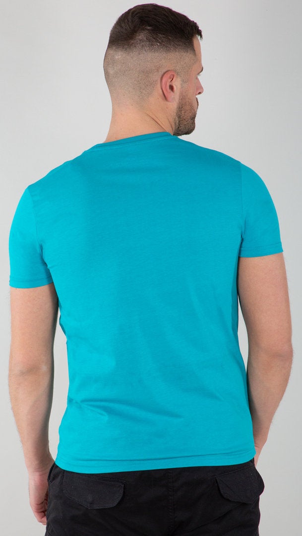 Alpha Industries Alpha Embroidery Heavy T-Shirt hellblau/weiß M Abbildung 2