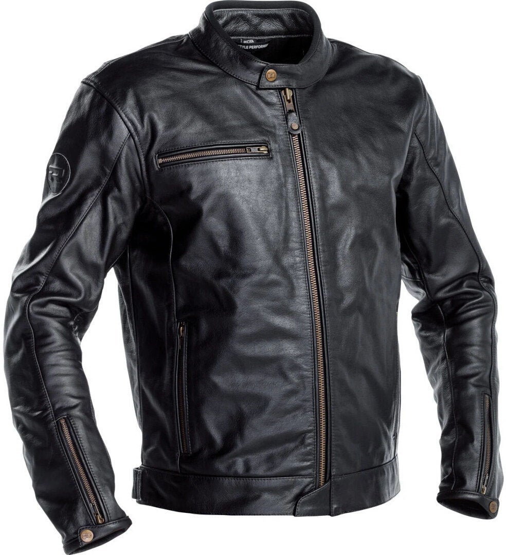 Richa Normandie Motorcycle Leather Jacket black 50 Figure 1