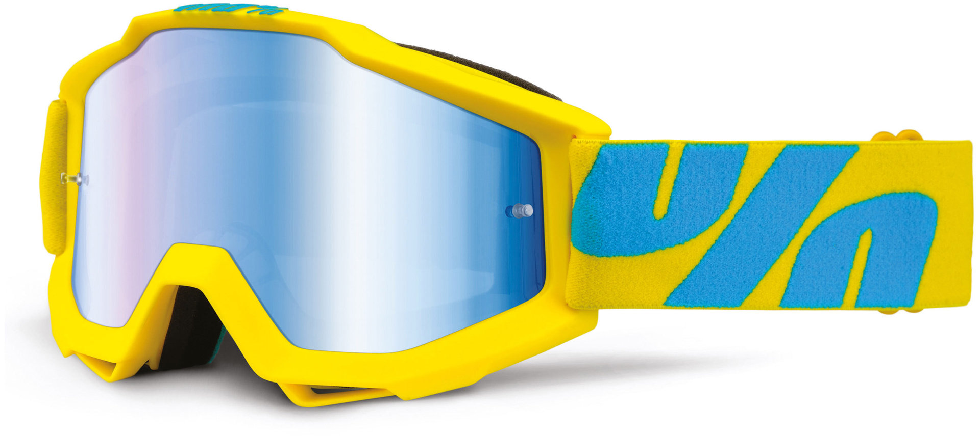 100% Accuri Extra Ochelari de motocross galben/albastru deschis Figura 1