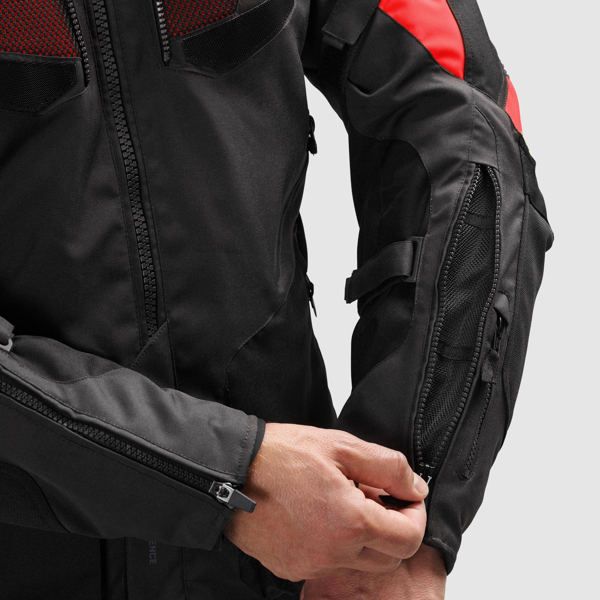 Rebelhorn Hiker 4 waterproof Motorcycle Textile Jacket black/grey/red S Figure 7